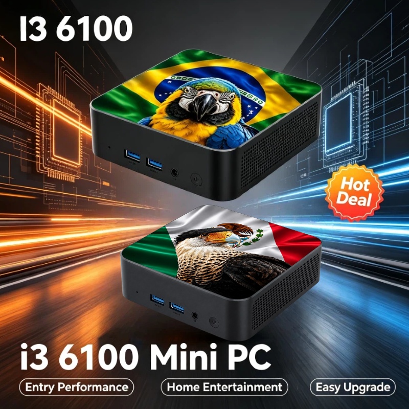 Pc Gaming Portable - เกมมิ่งพกพา ทรงพลัง ธงชาตินิวเม็กซิโกและบราซิล ประสิทธิภาพสูง Core i3-6100