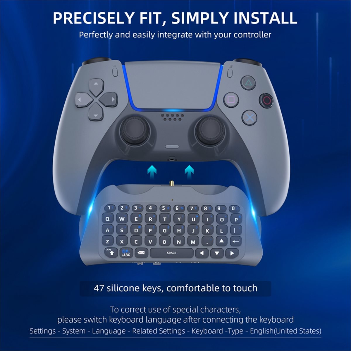 Gaming Speaker - กู๊ดไอเดีย 3.5 มม.คีย์บอร์ดไร้สายสำหรับเล่นเกม 3.0 คอนโทรลเลอร์แพดสำหรับ PS5