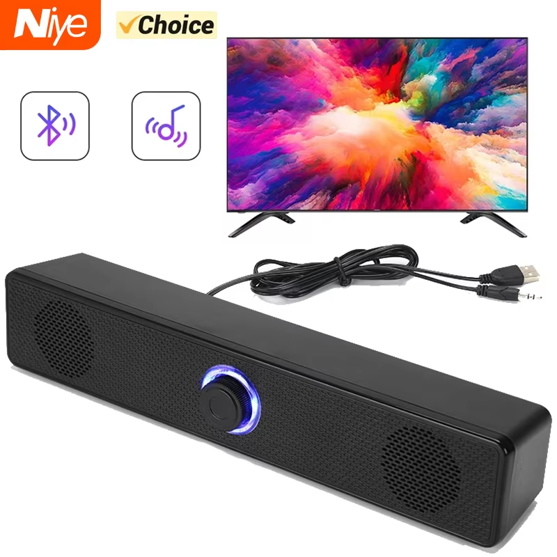 Gaming Speaker - ลำโพงซาวด์บาร์บลูทูธ 5.0 ระบบเสียงเซอร์ราวด์ 4D แบบมีสายและไร้สาย สำหรับโฮมเธียเตอร์