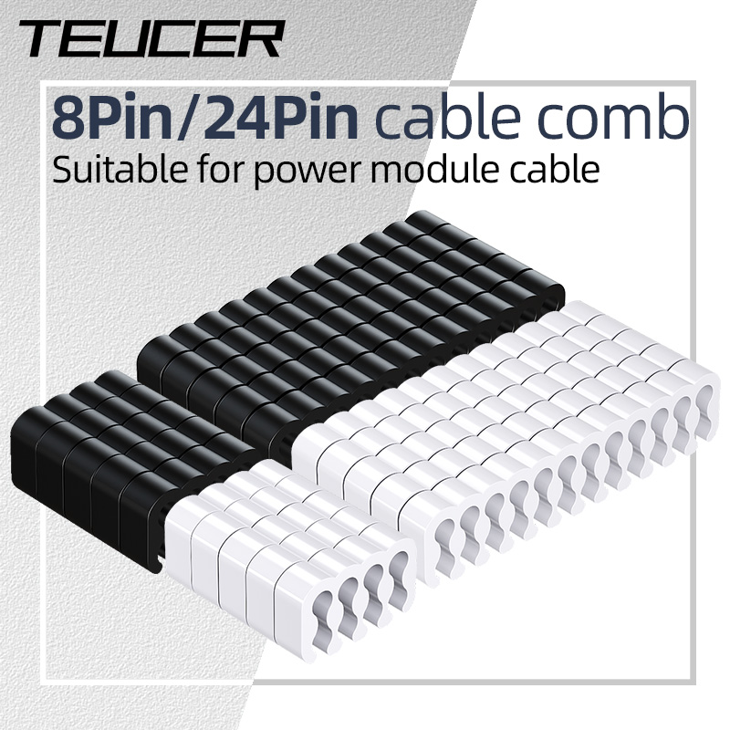 Pc Gaming Lian Li - Teucer สายหวีแหล่งจ่ายไฟคอมพิวเตอร์โมดูลสายหวีเมนบอร์ด 24PIN สาย Organizer CPU