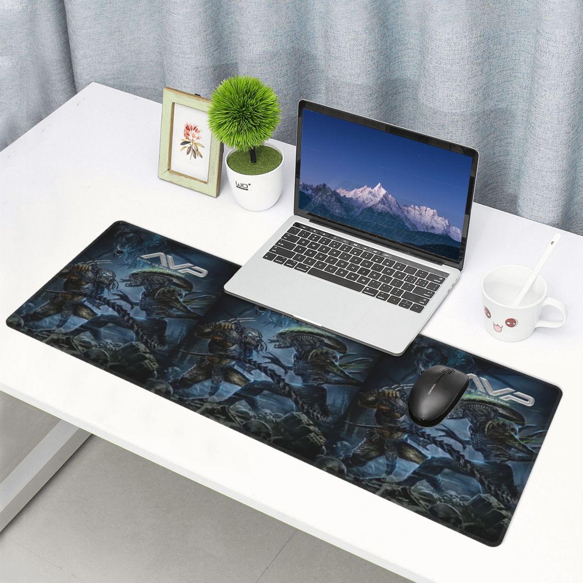 Pc Gaming Vs Laptop Gaming - แผ่นรองเมาส์ขนาดใหญ่ ลายเอเลี่ยน vs พรีเดเตอร์ สำหรับเกมเมอร์ คอมพิวเตอร์
