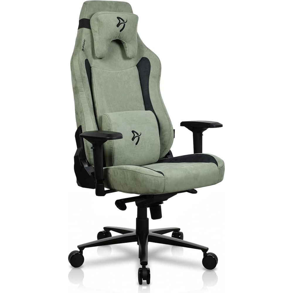 Gaming Chair - เก้าอี้เล่นเกมขนาดใหญ่ตามหลักสรีรศาสตร์พร้อมความสูงที่ปรับได้, ที่นั่งและพนักพิงที่กว้างขวาง, หมอนรองรับ - เก้าอี้สำนักงานสไตล์สแกนดิเนเวียน