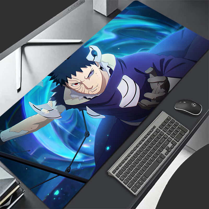 Pc Gaming Anime - แผ่นรองเมาส์อะนิเมะคาร์เปขนาดใหญ่นารูโตะ โอบิโตะ อุจิวะพีซีเกมเมอร์คอมพิวเตอร์เมาส์แพด วาร์มิโลคีย์บอร์ดอุปกรณ์เสริมสำหรับเล่นเกมแผ่นรองเม้าส์แบบขยาย