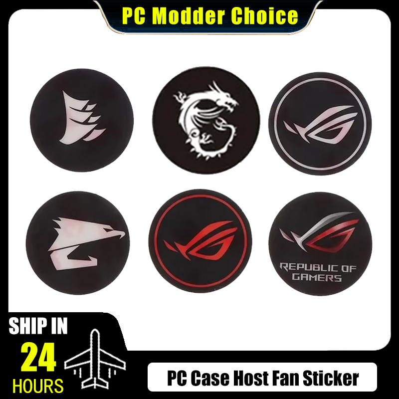 Pc Gaming Lian Li - สติกเกอร์ติดเคสคอมพิวเตอร์ พัดลมระบายความร้อน ROG AORUS โลโก้ ป้ายสติกเกอร์ชุบทอง