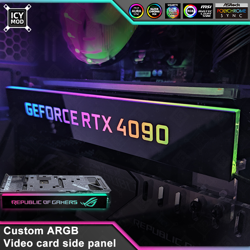 Pc Gaming Lian Li - การ์ดตกแต่ง A-RGB ฝาครอบ VGA ปรับแต่ง RGB