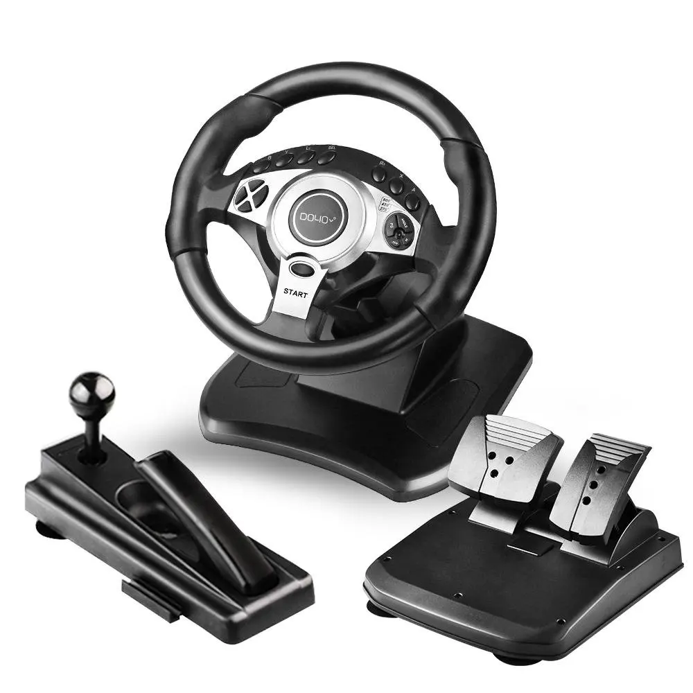 Pc Gaming Xgear - พวงมาลัยเกมมิ่งแบบมีแป้นเหยียบและเกียร์ 900 องศา สำหรับ PS3 PS4
