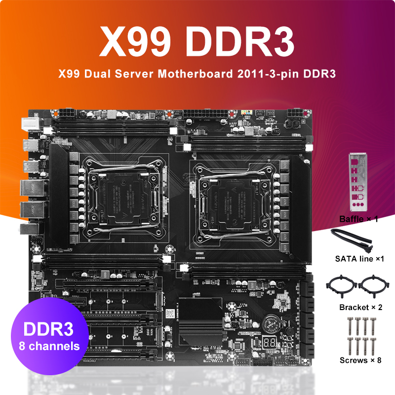 Pc Gaming Xeon - X99 Dual-ซ็อกเก็ต CPU เมนบอร์ด Lga2011-3 8xddr3