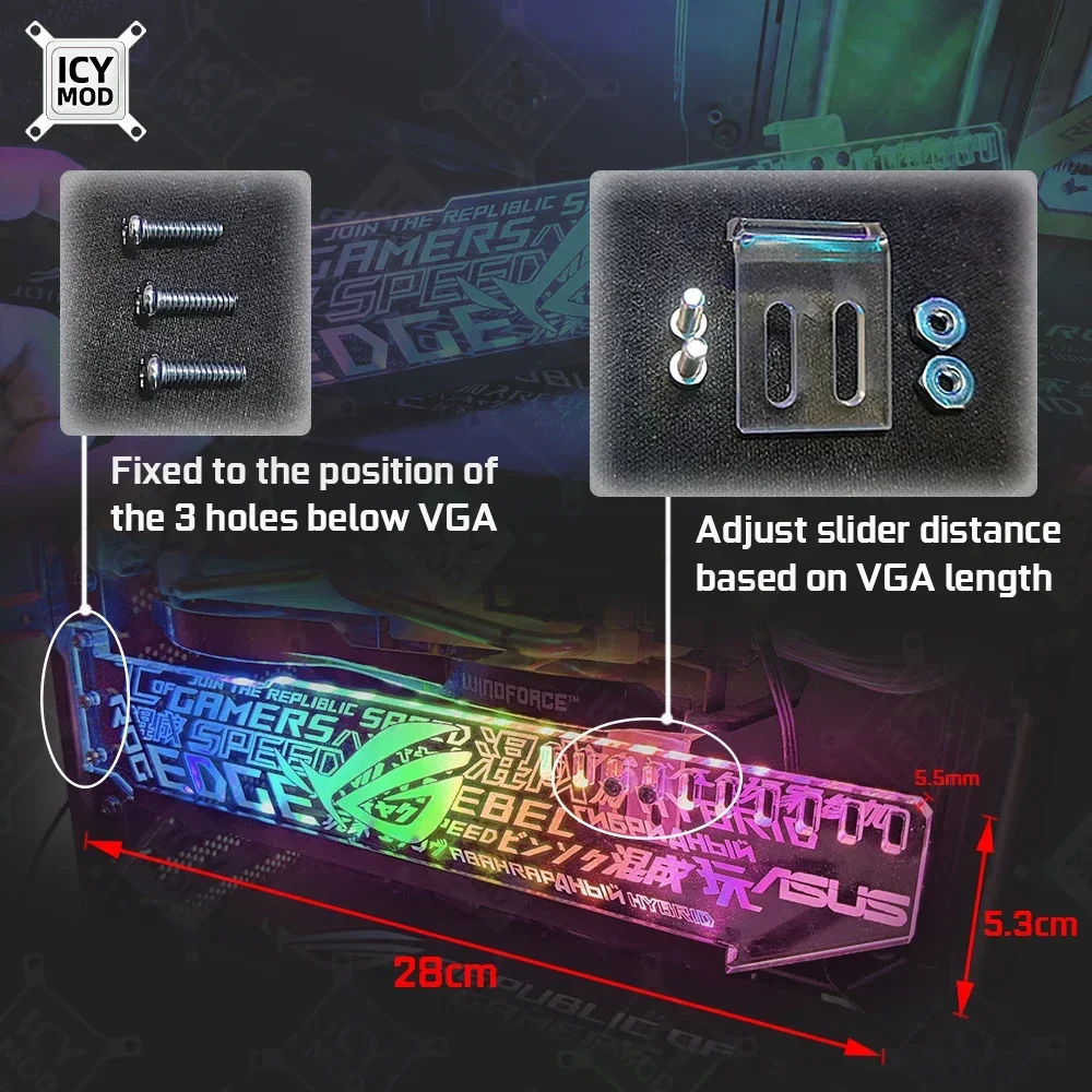 ICY MOD ขายึด VGA แบบกำหนดเอง  - Pc Gaming Lian Li บทวิจารณ์และราคา