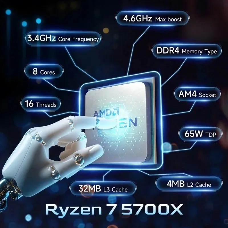 AMD Ryzen 7 5700X ซีพียูเดสก์ท - Amd Cpu Ryzen 7 บทวิจารณ์และราคา