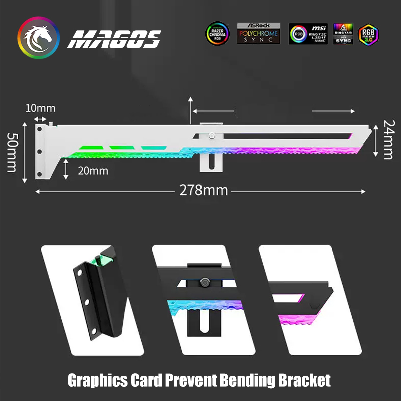 การ์ดจอป้องกันการโค้งงอ ARGB 5 - Pc Gaming Lian Li บทวิจารณ์และราคา