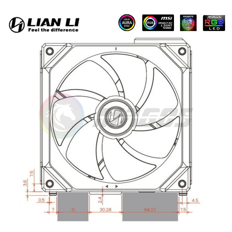 LIAN LI UNI พัดลม SL140 V1 Mod - Pc Gaming Lian Li บทวิจารณ์และราคา