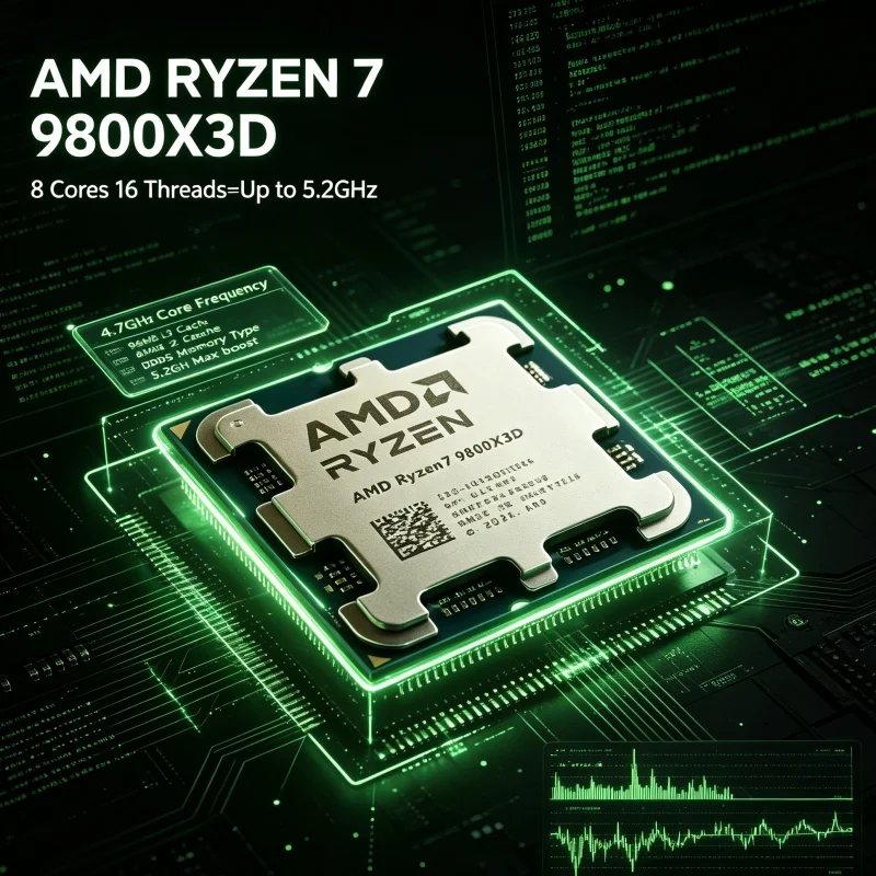 AMD Ryzen 7 9800X3D X3D ซีพียู - Amd Cpu Ryzen 7 บทวิจารณ์และราคา