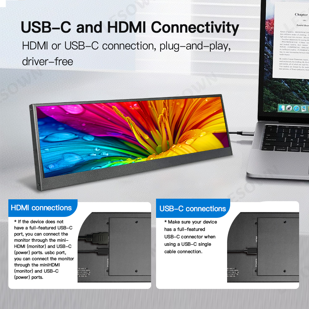 จอภาพ LESOWN PC Case Monitor ข - Pc Gaming Ultrawide Monitor บทวิจารณ์และราคา